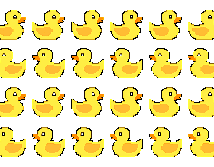 Duck, Rubber, Toy, Yellow, Bath, Cute, Swimming, Pixel Art
