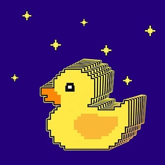 Duck, Toy, Cute, Yellow, Pixel Art, Pixel, Retro, Roblox