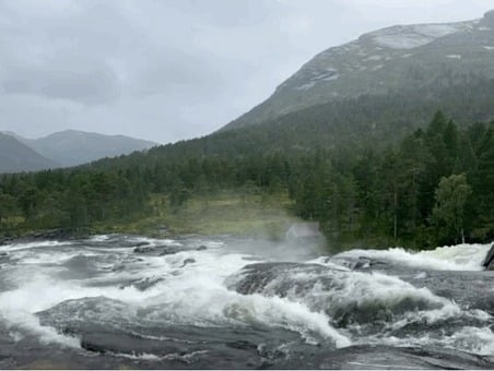 Rapids, River, Norway, Sogndal, Vestland