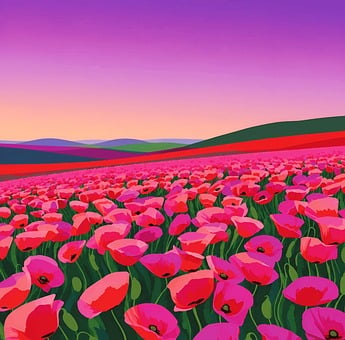 Poppy, Flower, Bloom, Pink, Field