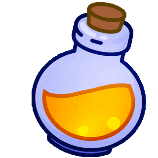 320x320px potion bottle shaking, looped animated GIF. Best for emote upload on Discord, Twitch, Kick or related streaming platforms.