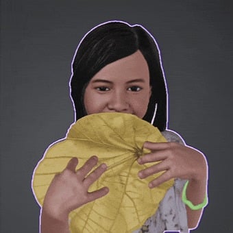 Shy, Girl, Asian, Laugh, Generated Ai