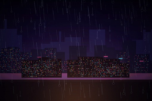 Regn, Retrobølge, Synthwave, 80'Erne