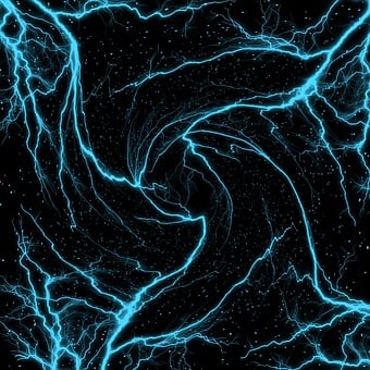 Lightning, Stormy, Sky, Night, Space