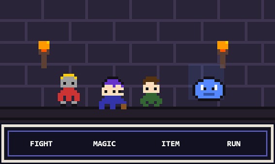 Retro, Pixel Kunst, Jrpg, Fangehul, Kamp