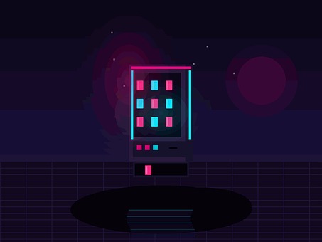 Dampbølge, Neon, Automat, Pixel Kunst