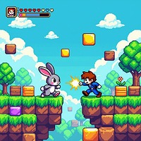 Retro Rabbit Game Chase That Rabbit (Full version) Retro Platform Game Music | Royalty ...