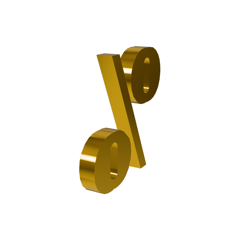 Small Percent Sign Percentage Sign Symbol - Free 3D Models on Pixabay
