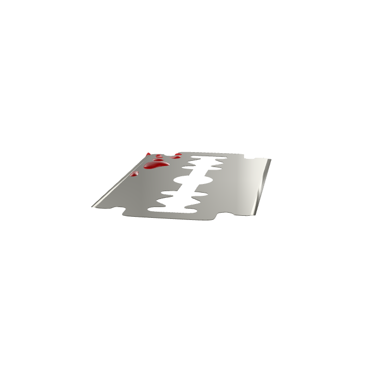 Razor Blade Blood - Free 3D Models on Pixabay