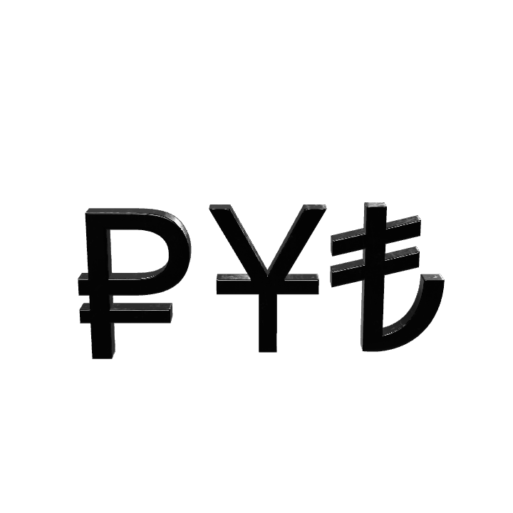Valutasymboler, Penge, Finansiere