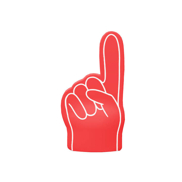 Foam-Finger Fan Sport - Free 3D Models on Pixabay