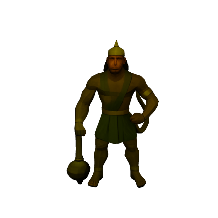 Hanuman, Hinduism, Mythology, Low Poly