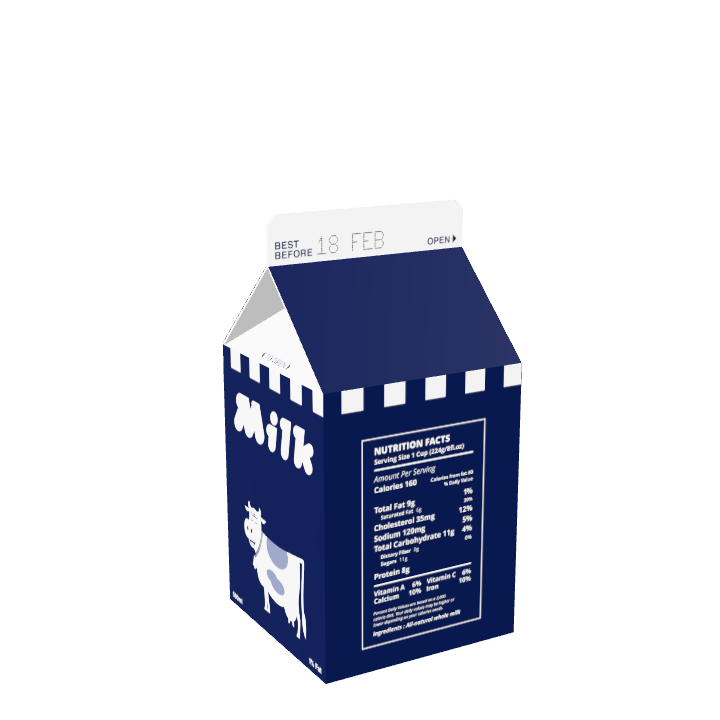 Milk Carton Dairy - Free 3D Models on Pixabay