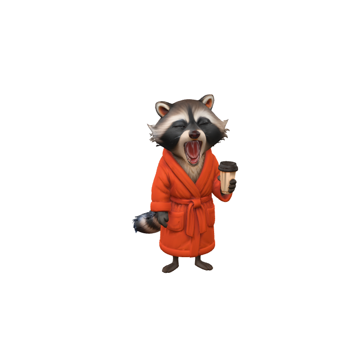 Animation Rabun Ilustrasi Rakun Lucu Karakter - Model 3D Gratis di Pixabay