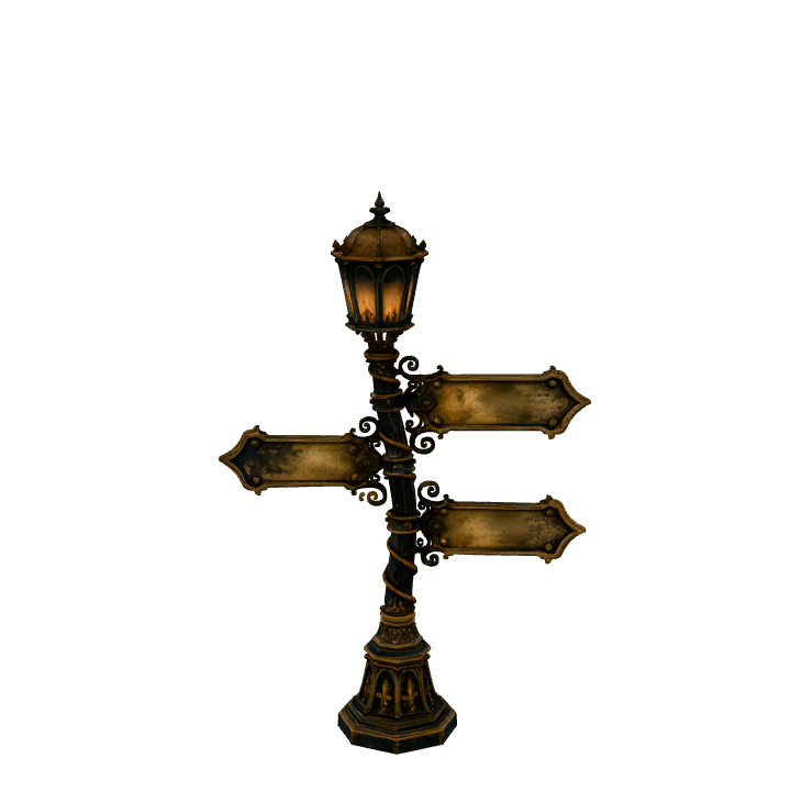 Victorian Street Lamp, Lantern Signpost