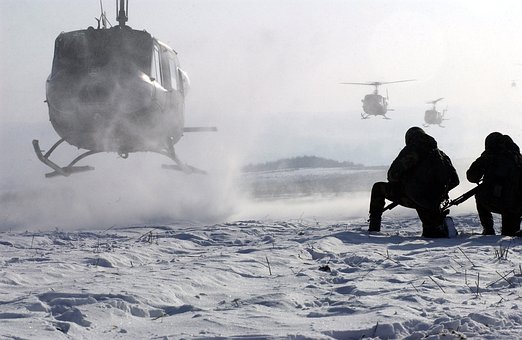 Helikopter, Hubschrauber, Soldaten