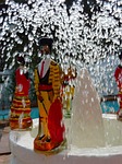 fountain, water, dalí