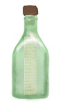 message, bottle, note