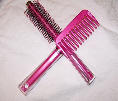 Peine, Cepillo De Pelo, Rosa
