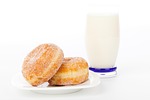 glass, breakfast, bun