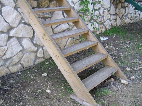 Ladder, Wooden, Steps, Climbing