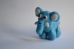 elephant, plasticine, model