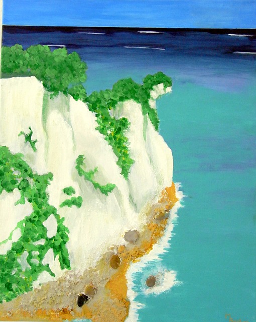 Free sea nature white cliffs illustration
