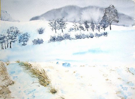 Winter, Schnee, Landschaft, Feld, Natur