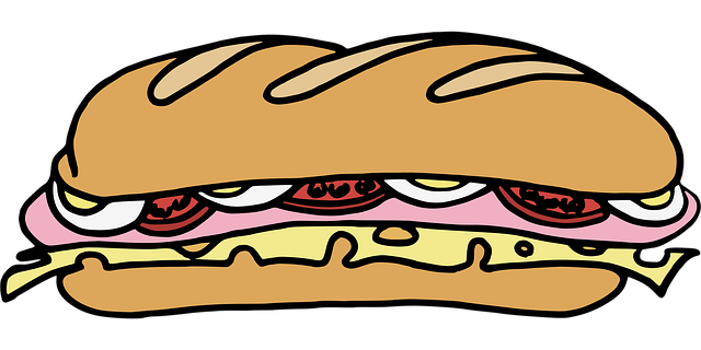 Free sandwich food sausage illustration