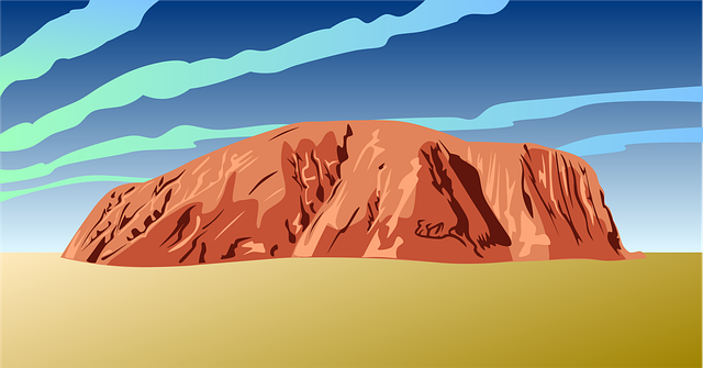 Free ayers rock australia landmark vector