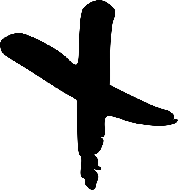 Free cross mark marking illustration