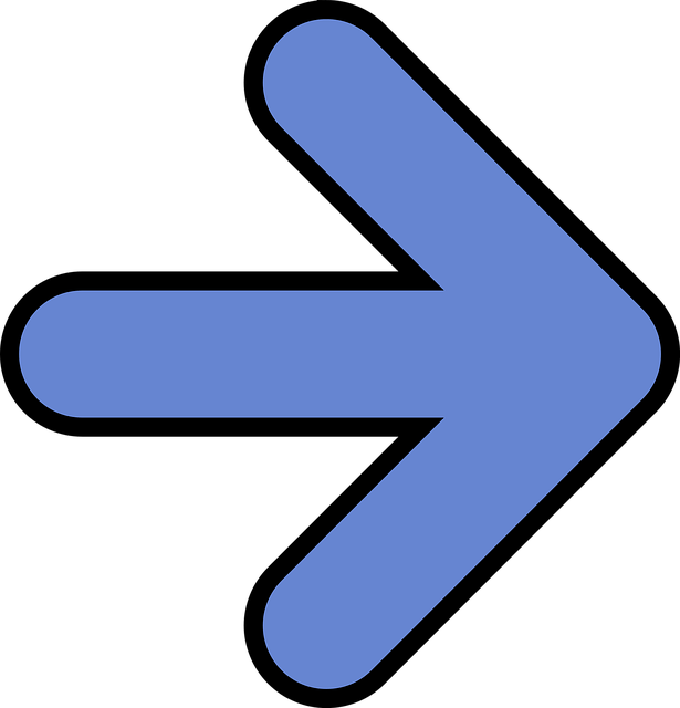 Free arrow right blue vector