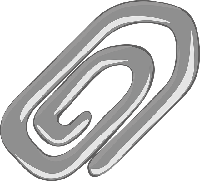 Free paperclip grey clip vector