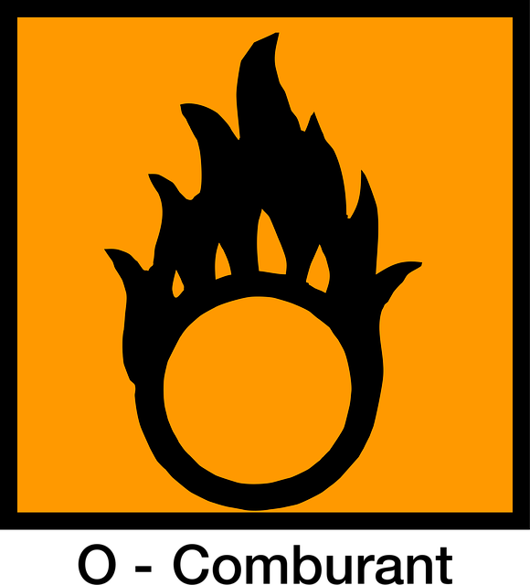 Free sign combustible oxydizing vector