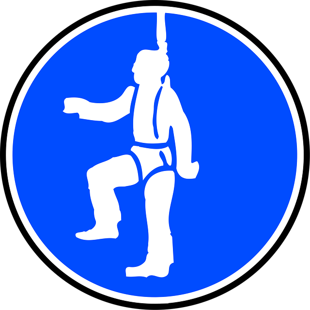 Free sign wear safety harness obligatory illustration