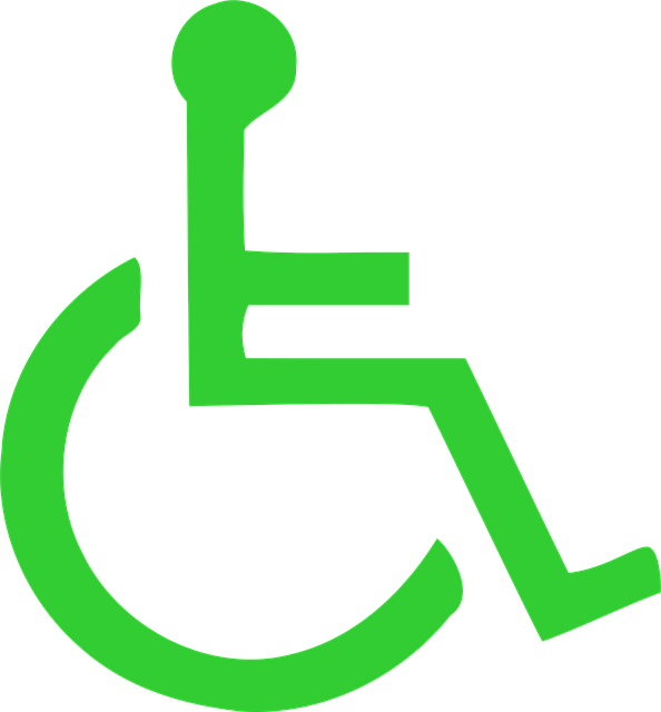 Free wheelchair green symbols vector