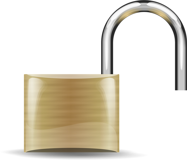 Free padlock unlocked lock vector