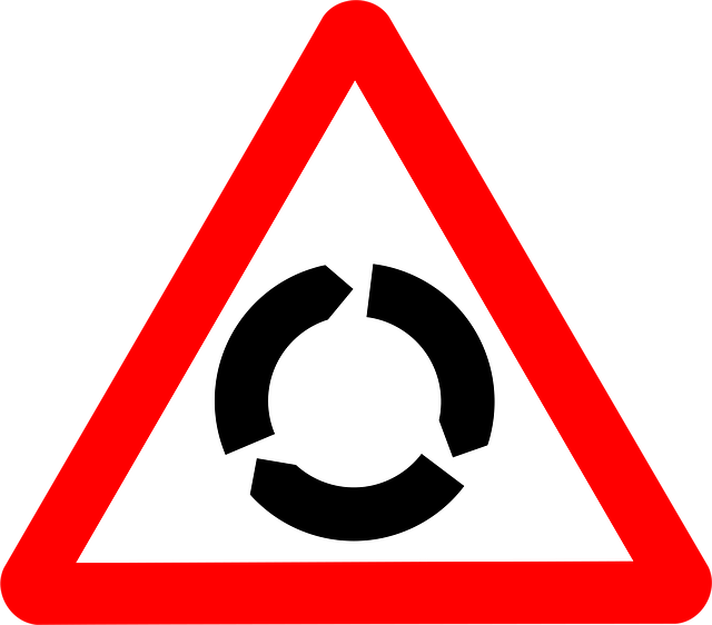 Free sign round about vector