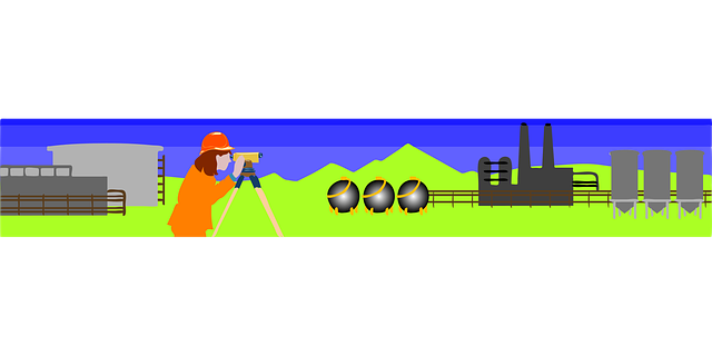 Free surveyor site elevation vector