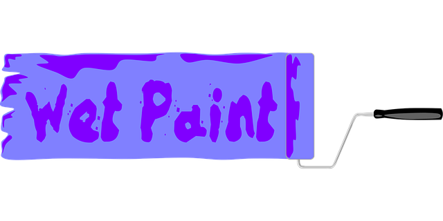 Free wet paint sign paint illustration