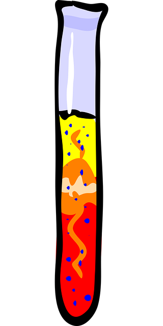 Free test tube chemical reaction medical vector