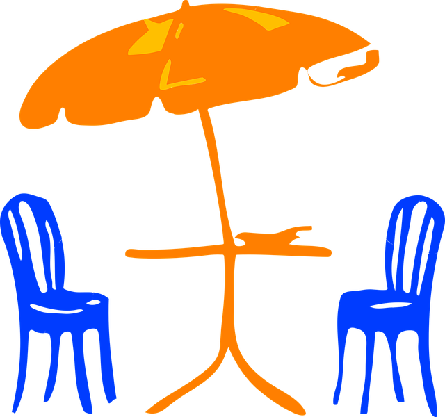 Free umbrella chairs nature illustration