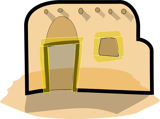 Free adobe house building vector