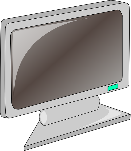 Free monitor screen flat vector