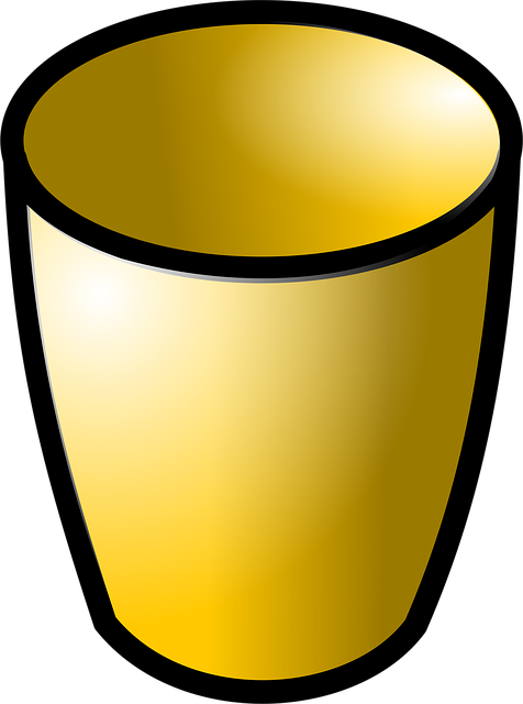 Free trash can empty illustration