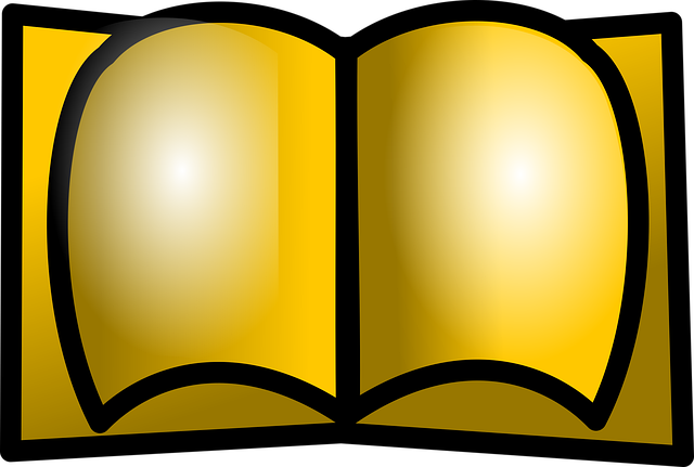 Free book open gold vector