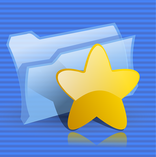 Free folder star favorites vector