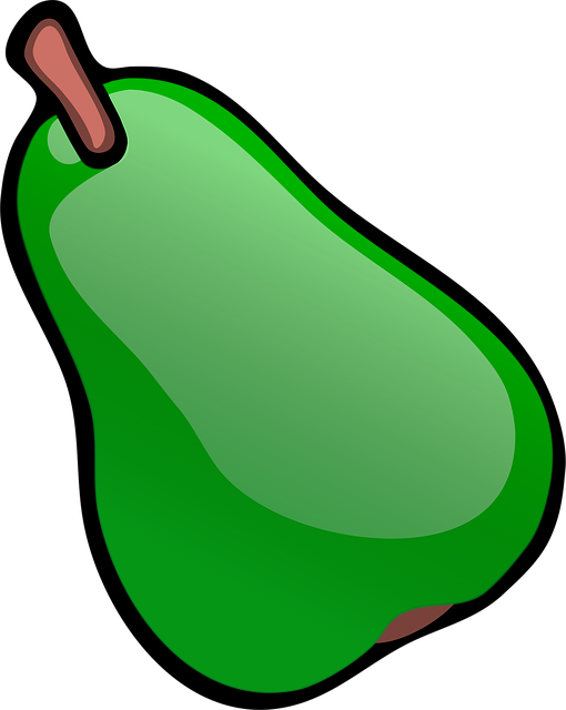 Free pear green fruit vector