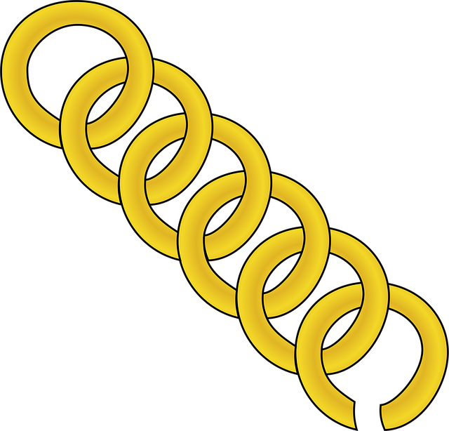 Free golden chain necklace vector