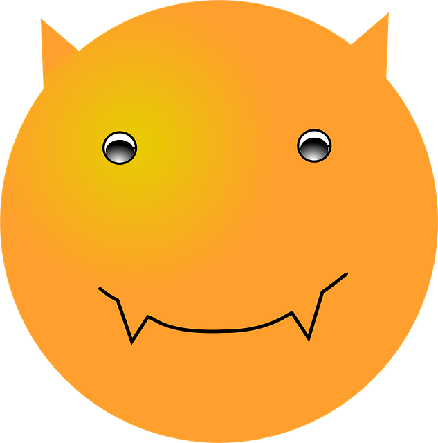 Free emoticon devilish symbol vector